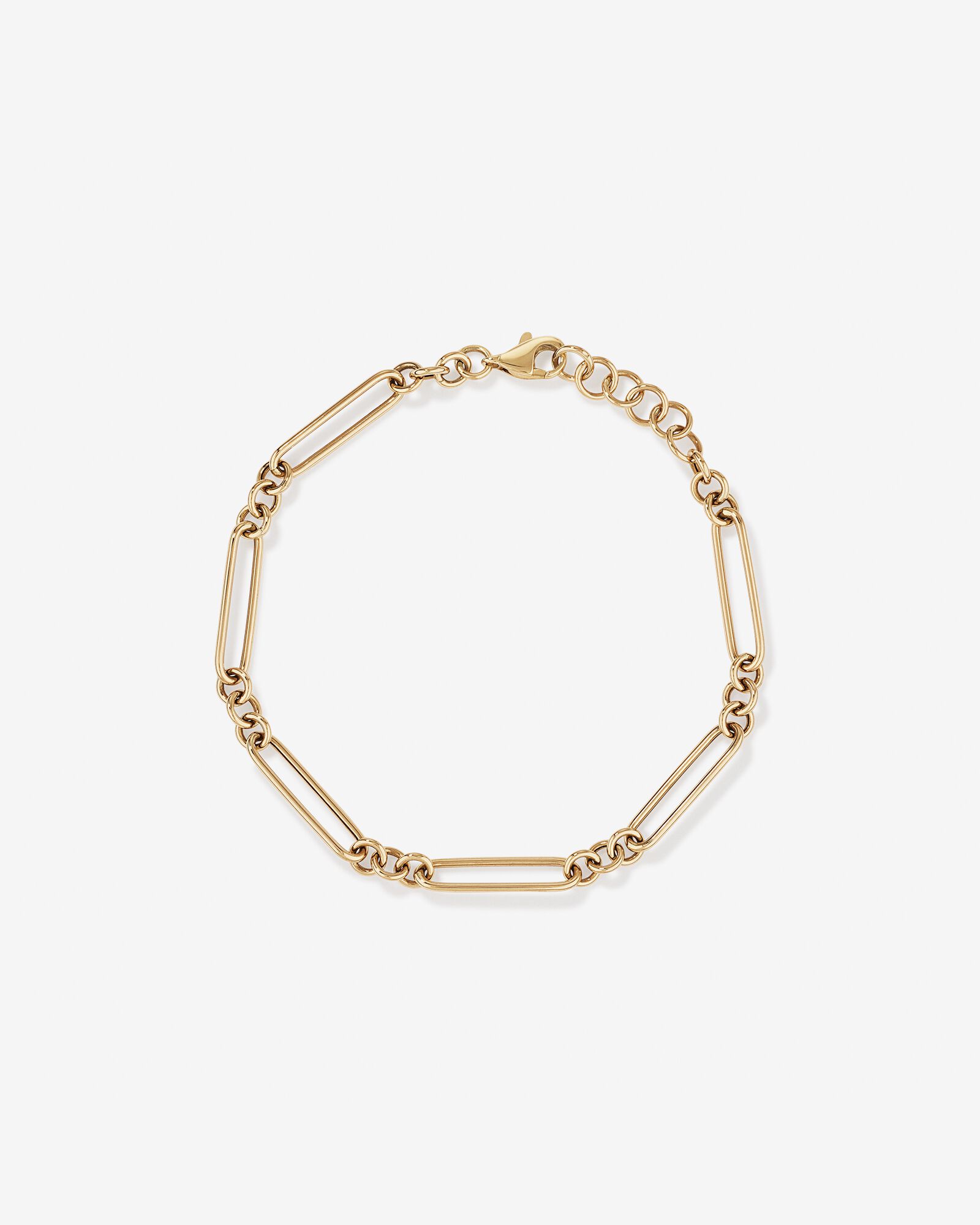 Paperclip 3 and 1 Bracelet in 10kt Yellow Gold