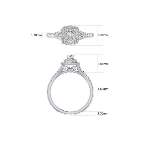 Bridal Set with 0.60 Carat TW of Diamonds in 10ct White Gold Bridal Set with 0.60 Carat TW of Diamonds in 10ct White Gold