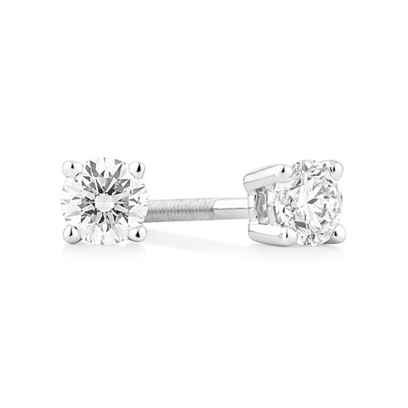 Stud Earrings with 0.34 Carat TW of Diamonds in 14ct White Gold Stud Earrings with 0.34 Carat TW of Diamonds in 14ct White Gold