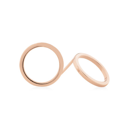 Open Circle Stud Earrings in 10ct Rose Gold Open Circle Stud Earrings in 10ct Rose Gold