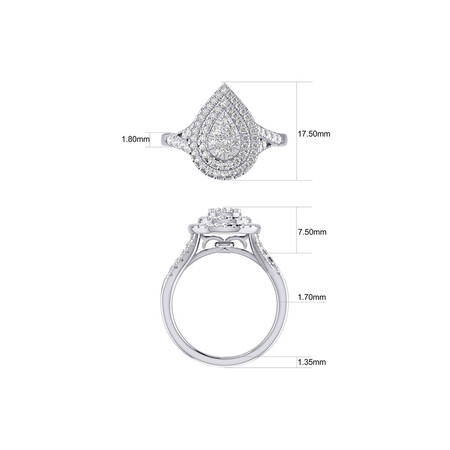 Bridal Set with 1 Carat TW of Diamonds in 14ct White Gold Bridal Set with 1 Carat TW of Diamonds in 14ct White Gold