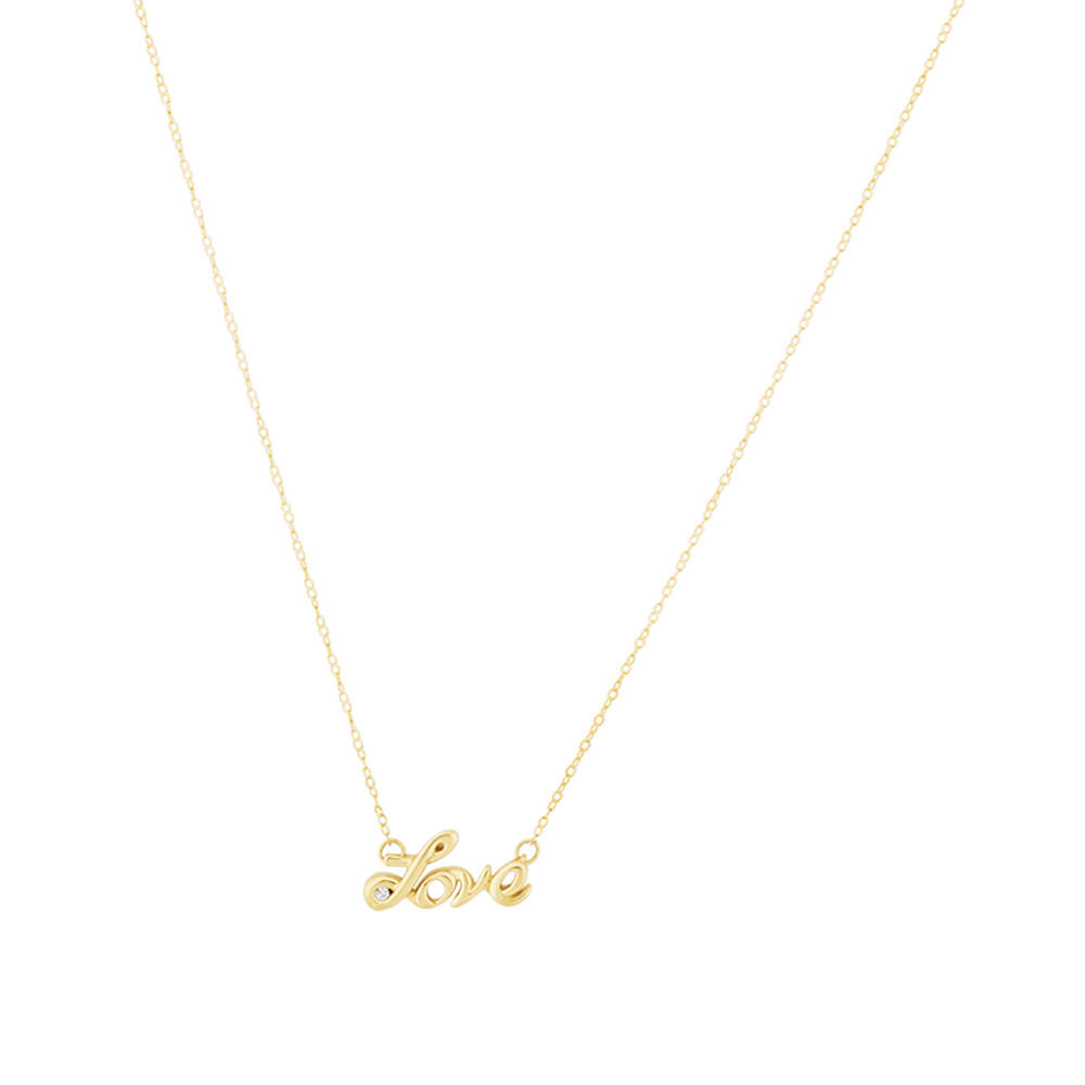 Mini Love Necklace in 10kt Yellow Gold