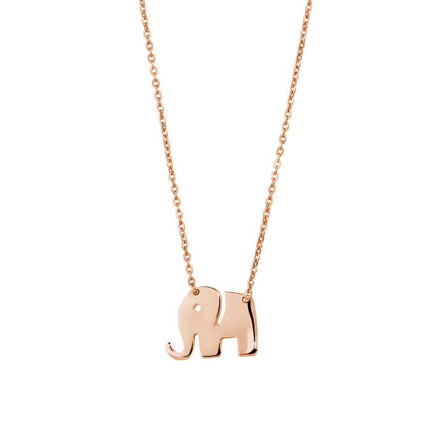 Elephant necklace rose gold Outlet