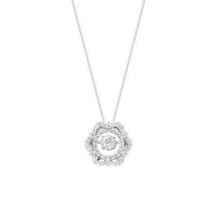 Everlight Pendant with 0.38 Carat TW of Diamonds in 10ct White Gold