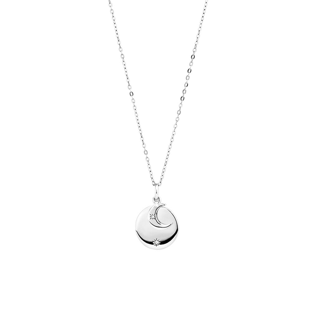 Moon Necklace in Sterling Silver