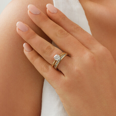Evermore Certified Solitaire Engagement Ring with 1 Carat TW Diamond in 14ct Yellow & White Gold Evermore Certified Solitaire Engagement Ring with 1 Carat TW Diamond in 14ct Yellow & White Gold
