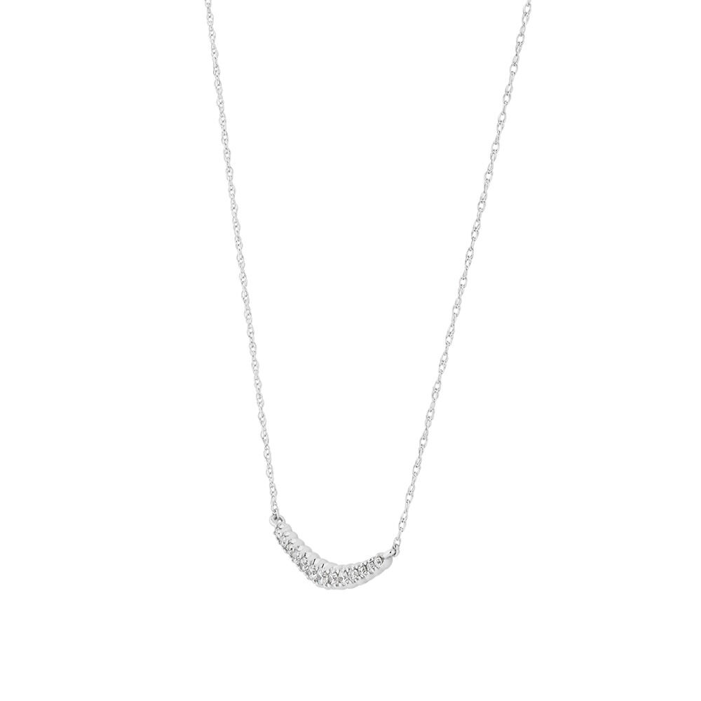 Graduated Bar Necklace with 0.20 Carat 