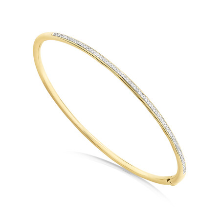 Bangle with 0.25 Carat TW of Diamonds in 10kt Yellow Gold Bangle with 0.25 Carat TW of Diamonds in 10kt Yellow Gold