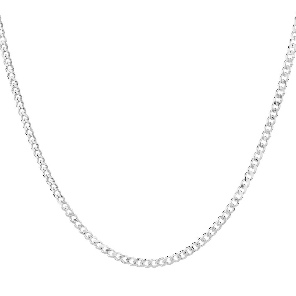 60cm Real 925 Sterling Silver Silver Curb Chain Solid 7mm Wide 55gr 1921
