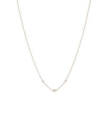 Necklace with 0.10 Carat TW of Diamonds in 10kt Yellow Gold Necklace with 0.10 Carat TW of Diamonds in 10kt Yellow Gold