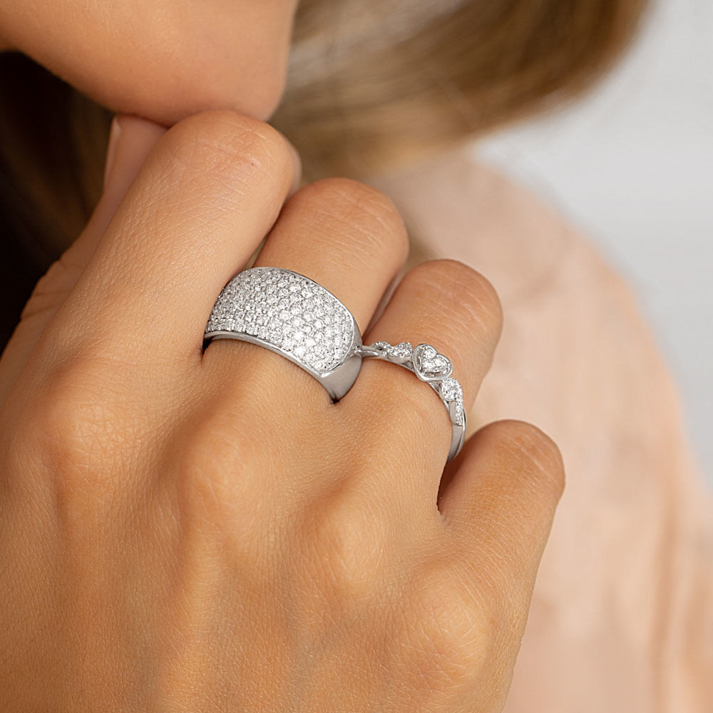 Evermore Promise Ring with 0.14 Carat TW of Diamonds in 10ct White Gold