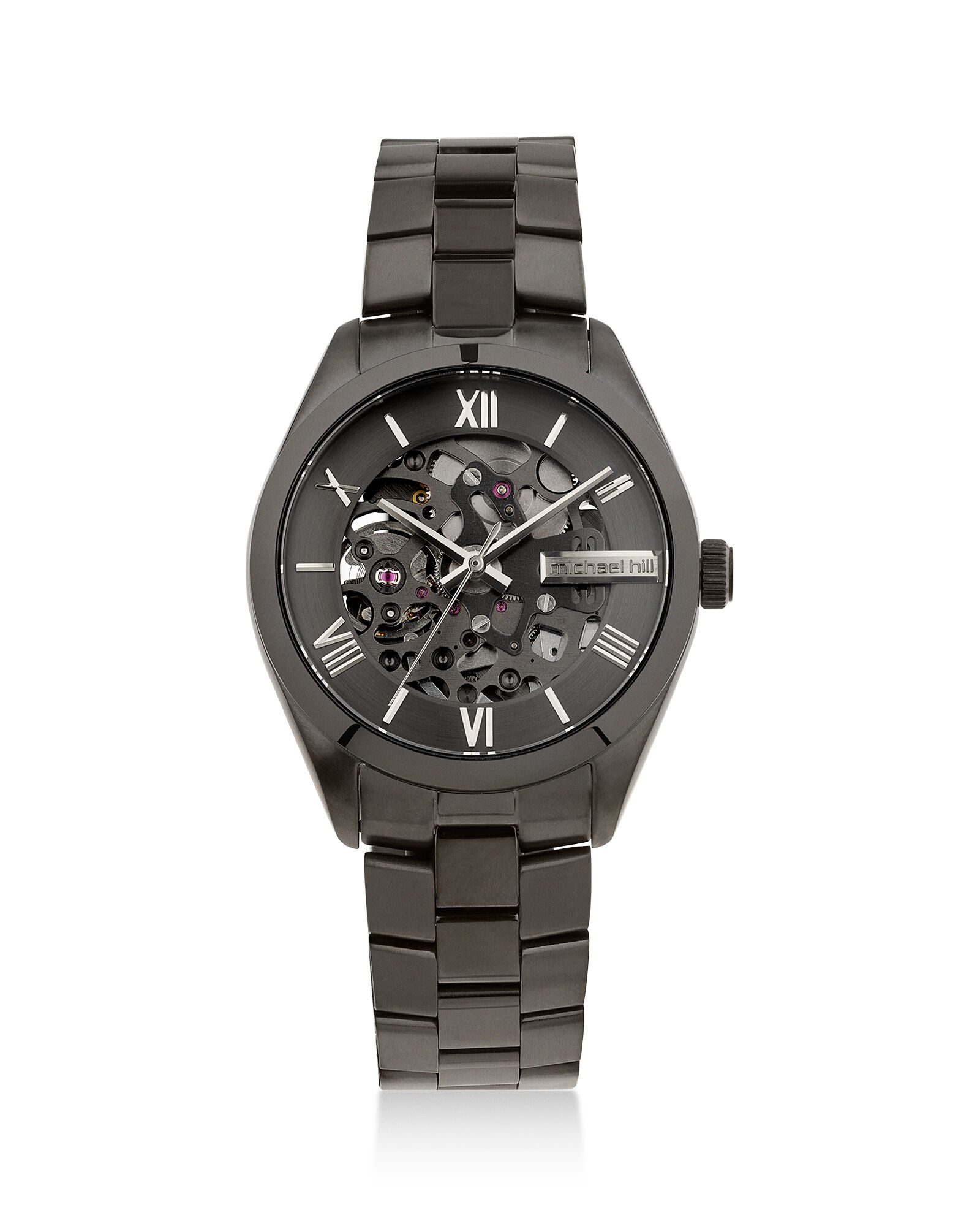 Automatic Skeleton Watch In Grey Tone 