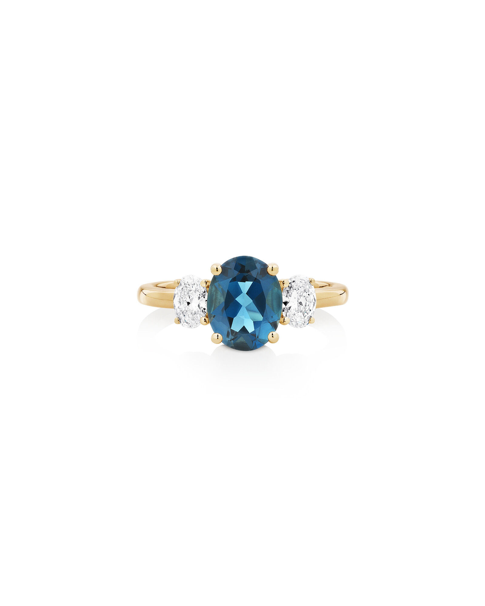 London blue topaz shop ring white gold