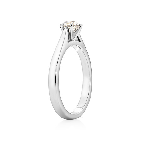 Solitaire Engagement Ring With a 0.60 Carat TW Diamond in 10kt White Gold Solitaire Engagement Ring With a 0.60 Carat TW Diamond in 10kt White Gold