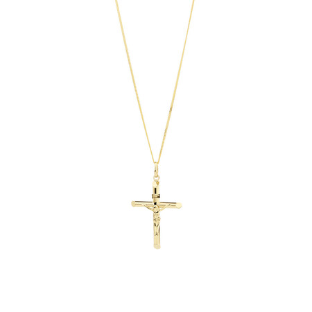 Crucifix Cross Pendant in 10kt Yellow Gold
