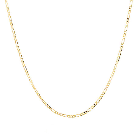 70cm (28") Hollow Figaro Chain in 10ct Yellow Gold