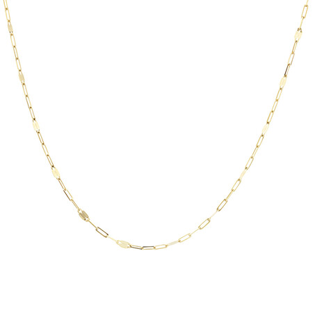 60cm Oval Mirror Cable Chain in 10ct Yellow Gold