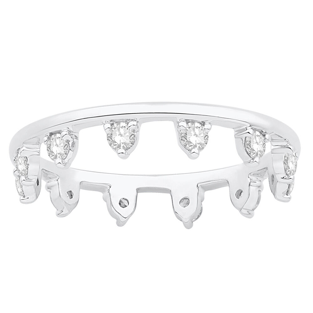 Zipper Ring with 0.41 Carat TW of Diamonds in Sterling Silver