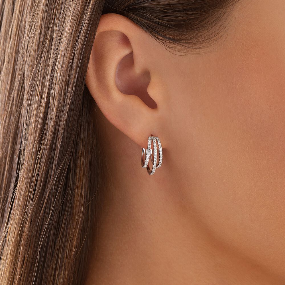Illusion sales hoop earrings