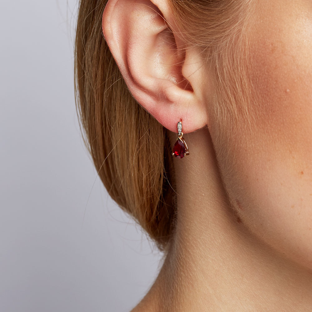 Michael Hill Ruby Earrings 2024 www.alhudapk