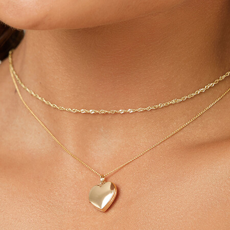 Heart Locket Pendant in 10ct Yellow Gold Heart Locket Pendant in 10ct Yellow Gold