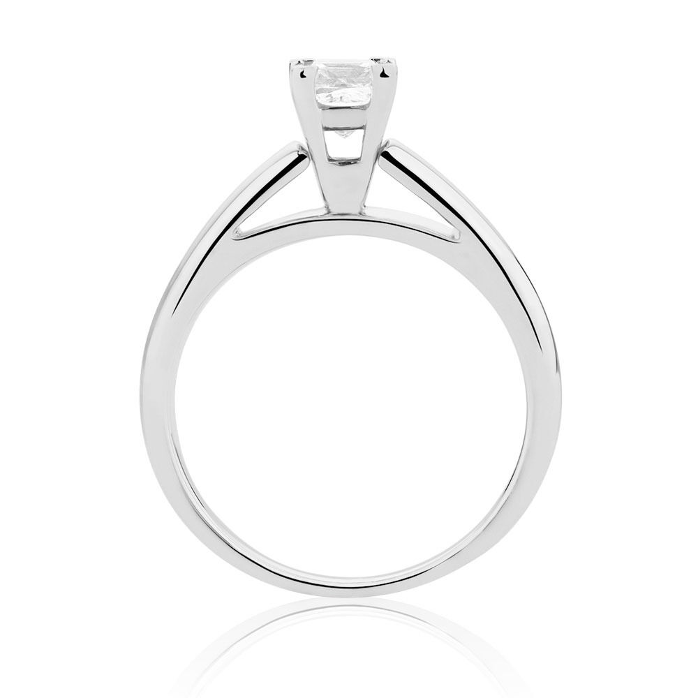 Online Exclusive - Certified Solitaire Engagement Ring with a 0.69 Carat Diamond in 14ct White Gold