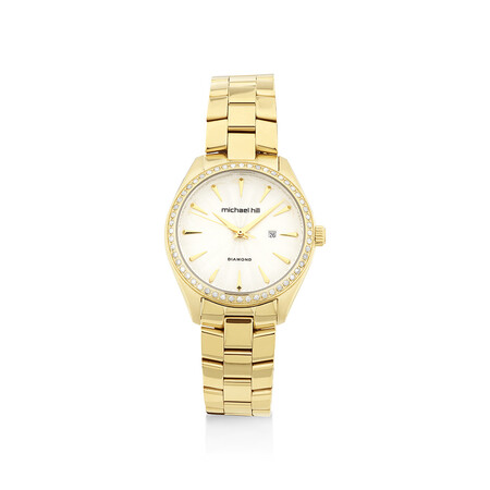 Watch with 0.60 Carat TW of Diamonds in Gold Tone Stainless Steel