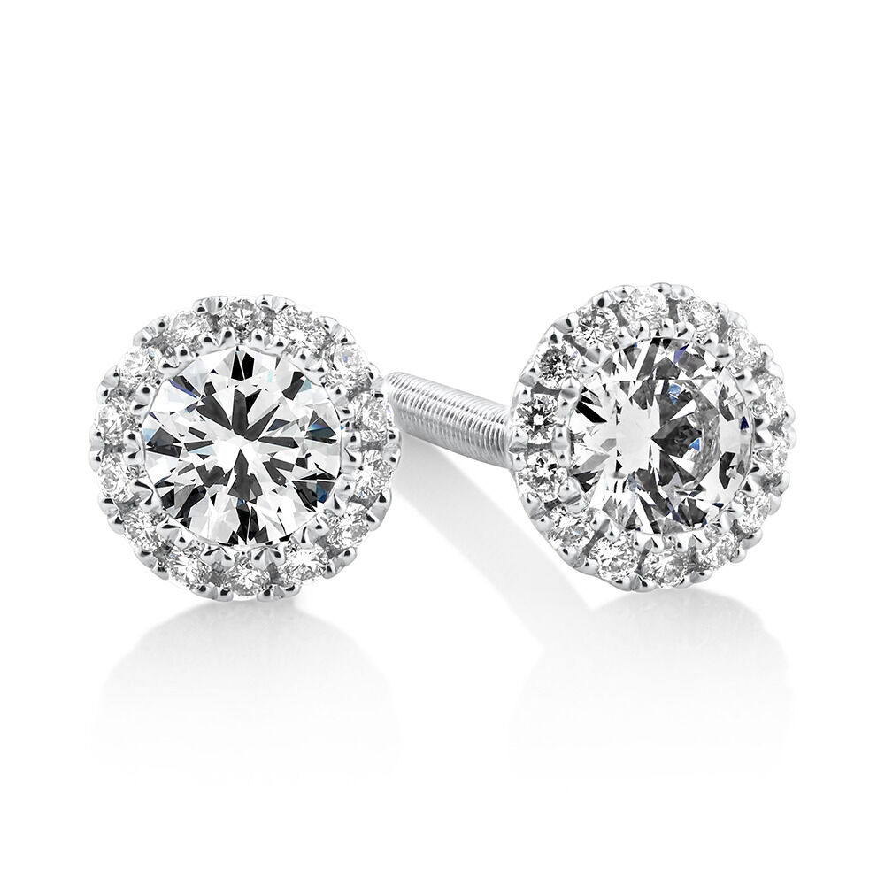 Sir Michael Hill Designer Halo Earrings with 0.52 Carat TW of