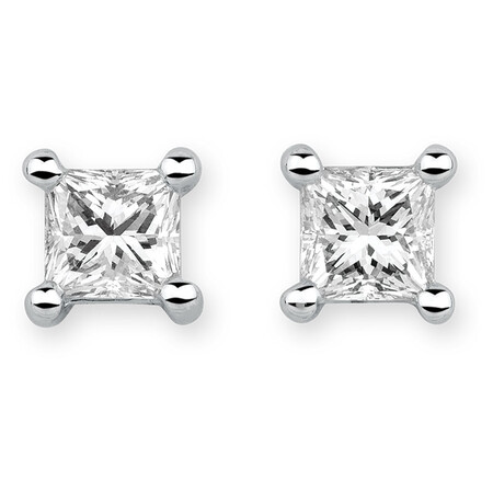 Stud Earrings with 0.70 Carat TW of Diamonds in 18ct White Gold Stud Earrings with 0.70 Carat TW of Diamonds in 18ct White Gold