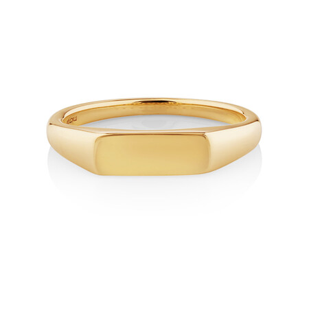 Rectangular Signet Ring in 10kt Yellow Gold Rectangular Signet Ring in 10kt Yellow Gold