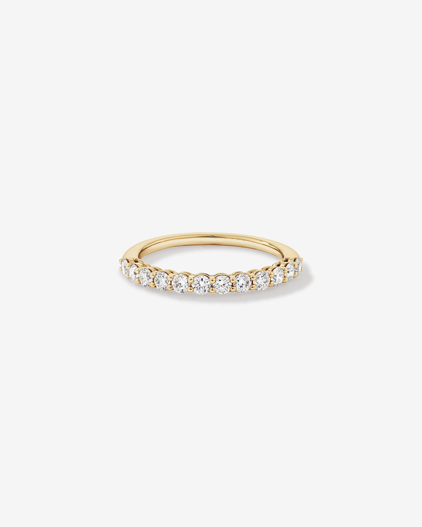 0.60 Carat TW Claw Set Round Brilliant Laboratory-Grown Diamond Wedding Ring in 14kt Yellow Gold