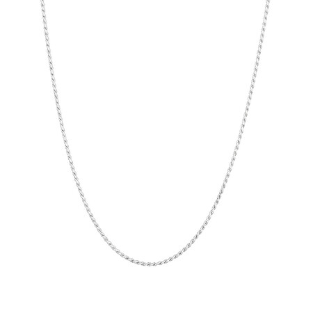 50cm (20") 1.5mm-2mm Width Rope Chain in Sterling Silver 50cm (20") 1.5mm-2mm Width Rope Chain in Sterling Silver