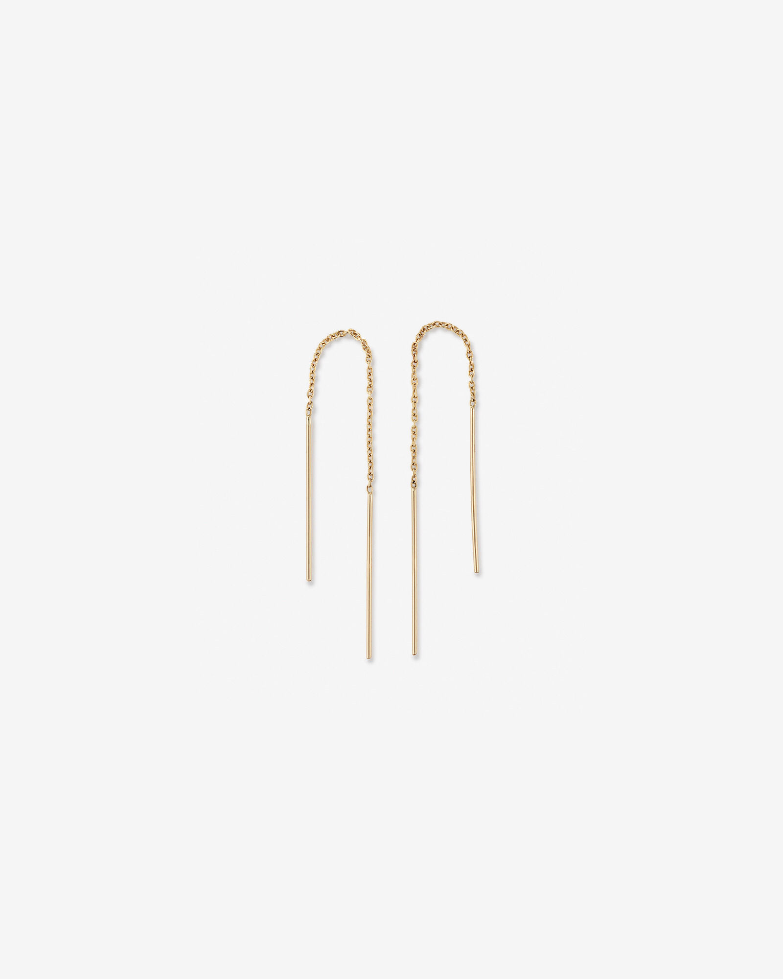 93mm Bar Threader Earrings in 10kt Yellow Gold