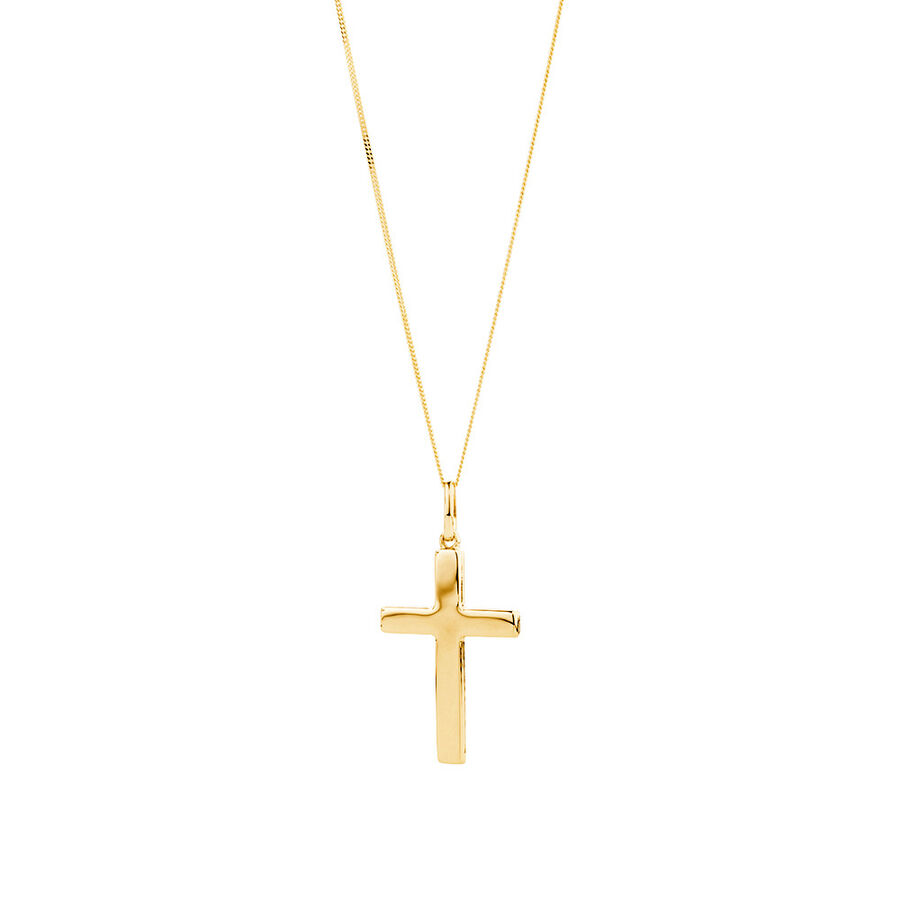 Large Cross Pendant in 10ct Yellow Gold
