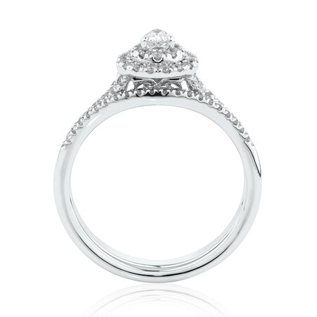 Evermore Bridal Set with 0.60 Carat TW of Diamonds in 10ct White Gold Evermore Bridal Set with 0.60 Carat TW of Diamonds in 10ct White Gold