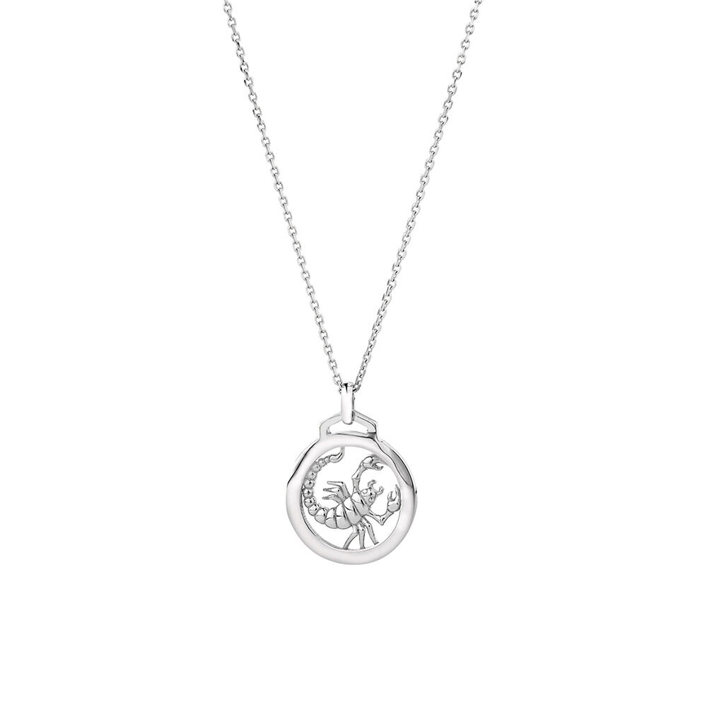 Scorpio Zodiac Pendant in Sterling Silver