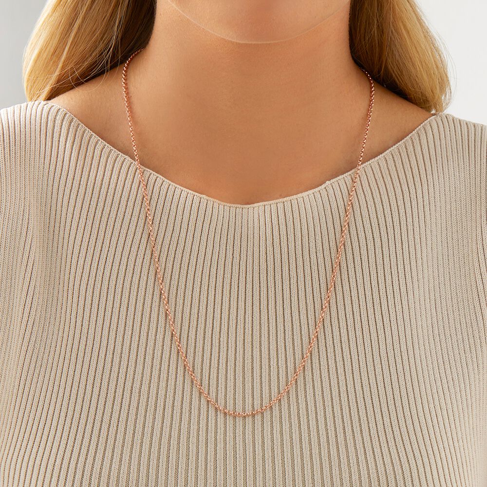 Hollow Belcher Chain in 10kt Rose Gold
