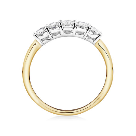 Evermore Wedding Band with 0.50 Carat TW of Diamonds in 14kt Yellow/White Gold Evermore Wedding Band with 0.50 Carat TW of Diamonds in 14kt Yellow/White Gold