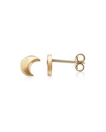 Moon Stud Earrings in 10kt Yellow Gold Moon Stud Earrings in 10kt Yellow Gold
