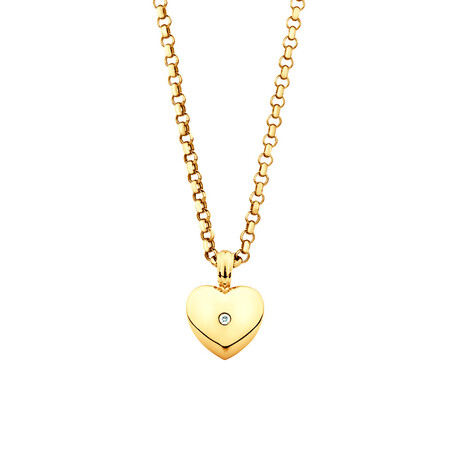 Enhancer Pendant with Diamonds in 10ct Yellow Gold
