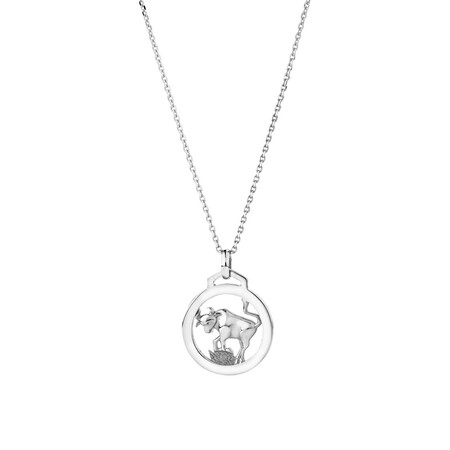 Taurus Zodiac Pendant in Sterling Silver Taurus Zodiac Pendant in Sterling Silver