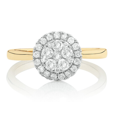 Engagement Ring with 1/2 Carat TW of Diamonds in 10kt Yellow & White Gold Engagement Ring with 1/2 Carat TW of Diamonds in 10kt Yellow & White Gold