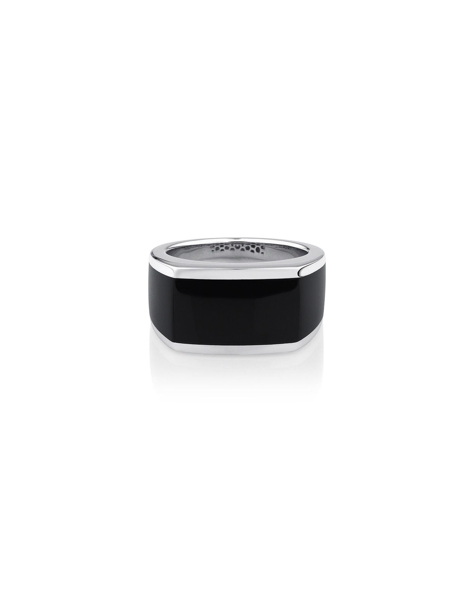 Men s Ring with Black Onyx in Sterling Silver