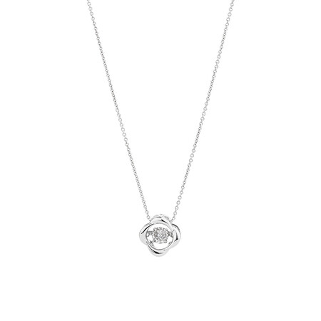 Everlight Twist Pendant with Diamonds in Sterling Silver