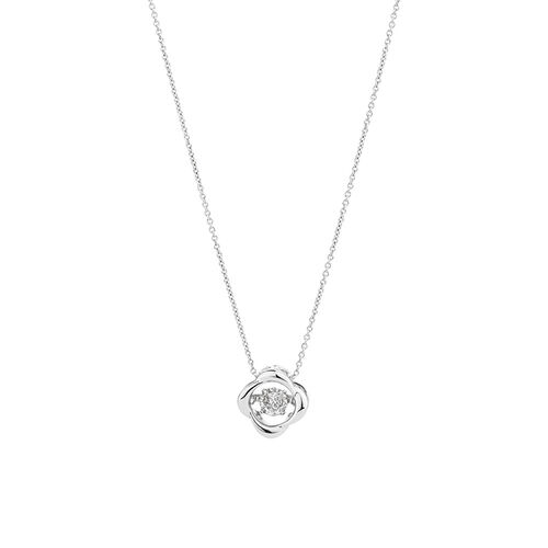 Everlight Twist Pendant with Diamonds in Sterling Silver