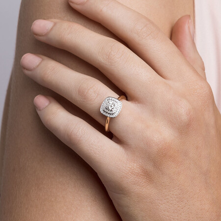 Whitefire Engagement Ring with 1/2 Carat TW of Diamonds in 18ct White & Yellow Gold & 22ct Yellow Gold Whitefire Engagement Ring with 1/2 Carat TW of Diamonds in 18ct White & Yellow Gold & 22ct Yellow Gold