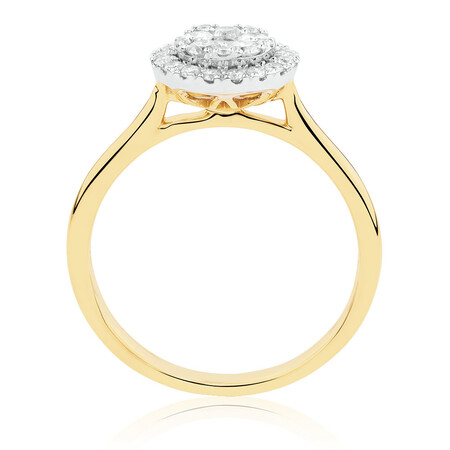 Engagement Ring with 1/2 Carat TW of Diamonds in 10kt Yellow & White Gold Engagement Ring with 1/2 Carat TW of Diamonds in 10kt Yellow & White Gold
