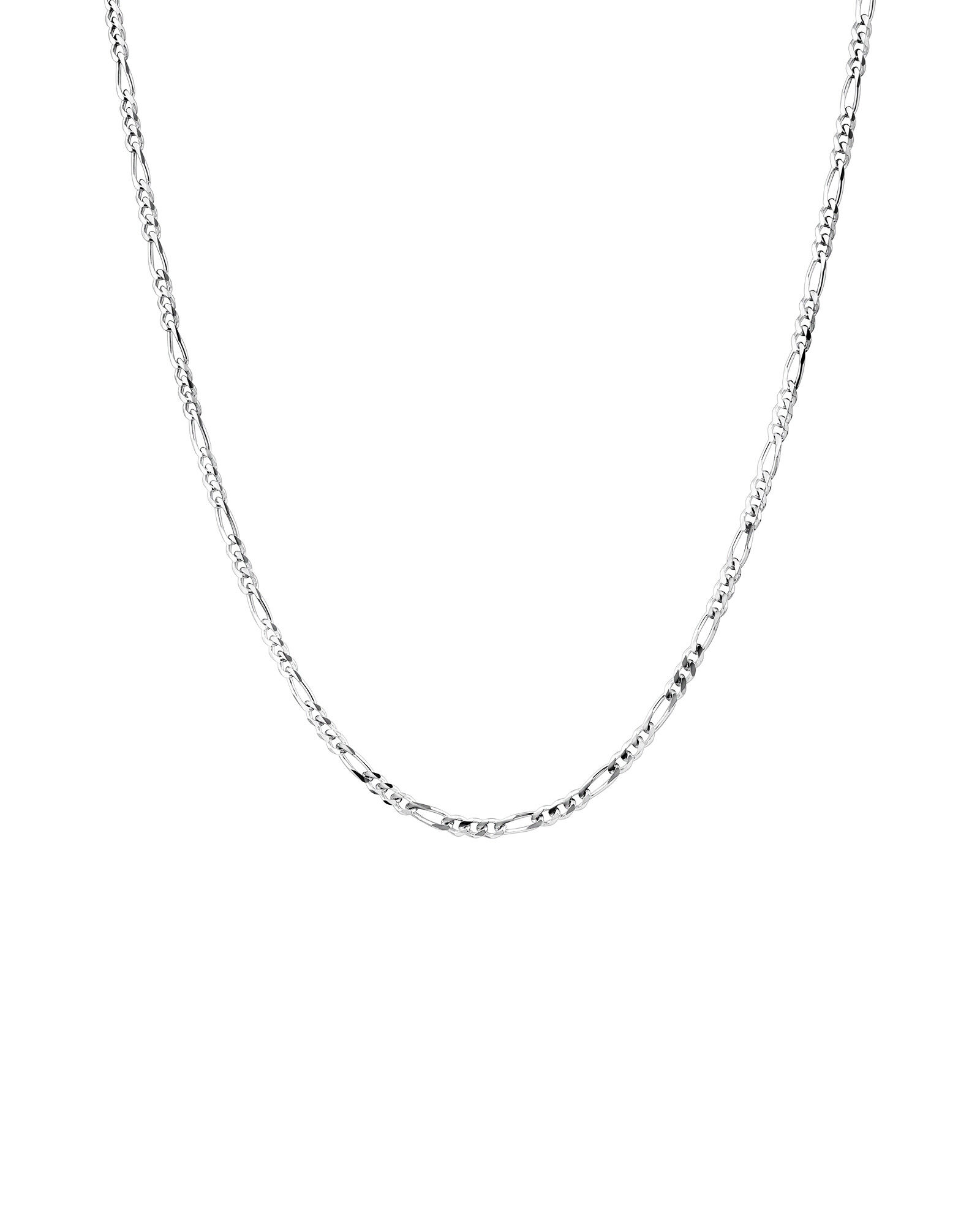 Silver figaro sales chain necklace