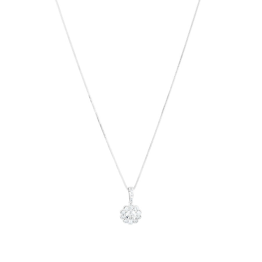 Pendant with 0.75 Carat TW of Diamonds in 14ct White Gold