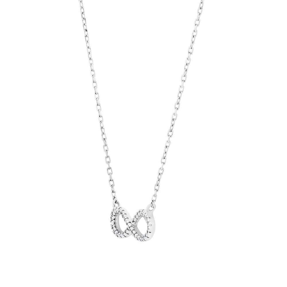 Infinity Necklace with Diamonds in 